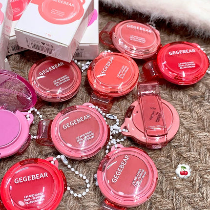 Gege Bear Multi-use Matte Blush Cream, Dual Purpose Lip and Cheek Tint, Long-lasting Single Shade Blush for All Skin Types