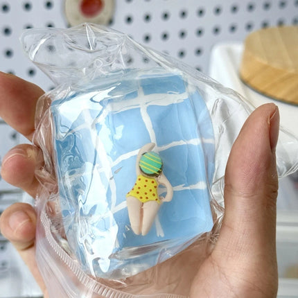 Squishy Swimming Pool Squeeze Toys Stress Relief Slow Rebound Fidget Toys Soft Maltose Decompression Squeeze Toy Gift for Adults