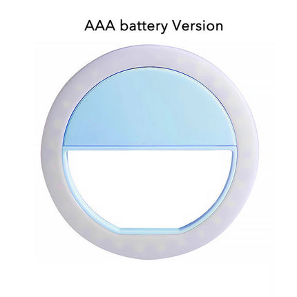 LED Light Ring Phone Lens Selfie Light Mini Adjustable Brightness LED Fill Lamp For iPhone Huawei Xiaomi Laptop Live Video Lamp