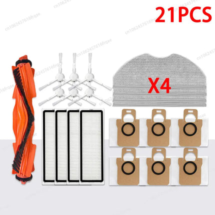 For Xiaomi Robot Vacuum H40 / OV51 Accessories Main Side Brush Mop Cloth HEPA Filter Dust Bag Replacement Spare Parts