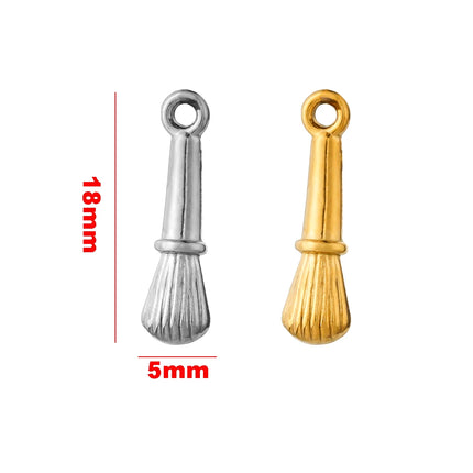 5pcs Creative Stainless Steel Moon Wine Cup Flower Spoon Fork Cat Bear Animals Small Pendants Charms for Jewelry Making Supplies
