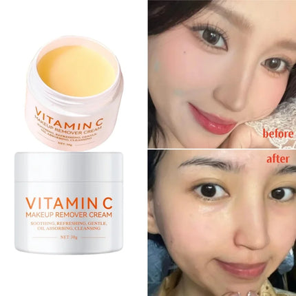 Gentle Vitamin C Facial Cleansing Balm Cream - Deep Cleansing & Makeup Remover, Brightening Face Wash For All Skin Types