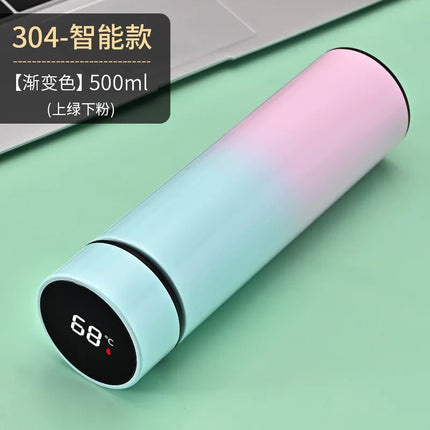 500ML Temperature Display Thermos Cup Stainless Steel Divided Thermos Bottle Outdoor Vacuum Insulated Cup Father's Day Gift