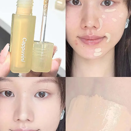 Velvet Matte Liquid Concealer Highlighter Long-Lasting Moisturize Cover Acne Marks Dark Circles Skin Brightening Makeup