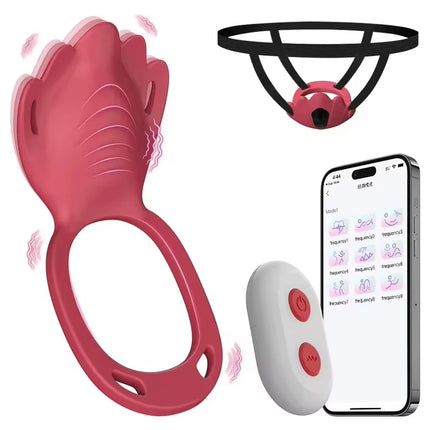 APP Remote Control Wearable Panty Vibrator for Women Vibrating Clit Stimulator Penis Ring for Men Female Sex Toys Couples Games