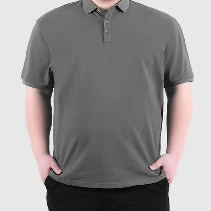 Men's Polo Shirt 8XL Extra Large Loose Fit Casual Business T-shirt Summer Fashion Heavy Set Clothing