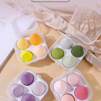 4PCS Beauty Eggs Set Seamless Smudging More Hygienic Prevents Bacteria Buildup Create A Flawless Makeup Look Beauty Egg Case