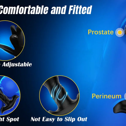 Prostate Massager Anal Vibrator Male Sex Toys for Men Anal Plug 9 Tension Shock Flapping Thrusting Vibrating Butt Plug Sex Toy