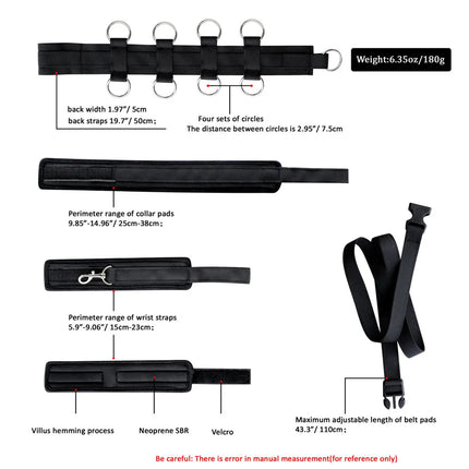 Woman Handcuff Sex Toy BDSM Hand Restraints Sextoy Kits Adjustable Neck Collar SM Slave Role Play Bandage Adult Couple Erotictoy