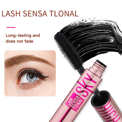 Mascara Long Lasting Waterproof Lengthens Eyelashes Extension Black Lengthening 4D Silk Fiber Cosmetics Eye Lashes Brush Tool