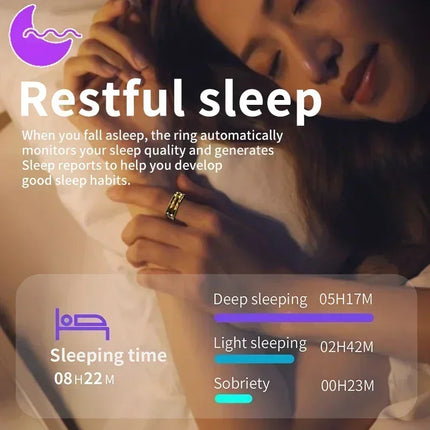 R12M Smart Ring Men's Women's Health Monitoring Sports Mode IP68 & 5ATM Waterproof Sports Smart Ring New Health Smart Ring