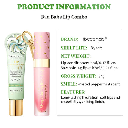 Lip Oil Lipstick Set Long Lasting Hydration Lightweight Texture Natural Lipgloss Lip Deeply Moisturizing Lip Makeup Cosmetics