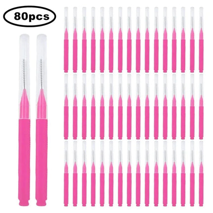 Mini Eyebrow Brush Set - 80/100PCS Disposable Bendable Brow Lifting Brush Micro Eyelash Applicators for Grooming Tools