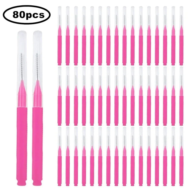 Mini Eyebrow Brush Set - 80/100PCS Disposable Bendable Brow Lifting Brush Micro Eyelash Applicators for Grooming Tools