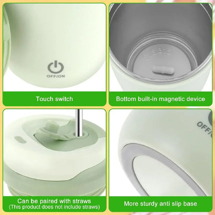 Automatic Self Stirring Mug, Coffee Milk Mixing Cup, Magnetic Stirring, Stainless Steel Electric Blender, 400ml