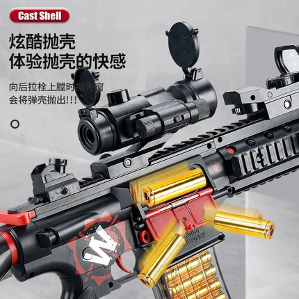 Children's Electric Continuous Firing Hand Automatic Throwing Shell M416 Soft Bullet Gun Can Fire Soft Bullet Gun Model Toy Gun