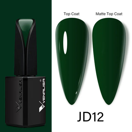 Venalisa15ML Silky Matte TPO FREE Topcoat No Cleaning Nail Lacquer Full Coverage Long Lasting Gorgeous Color Nail Varnish