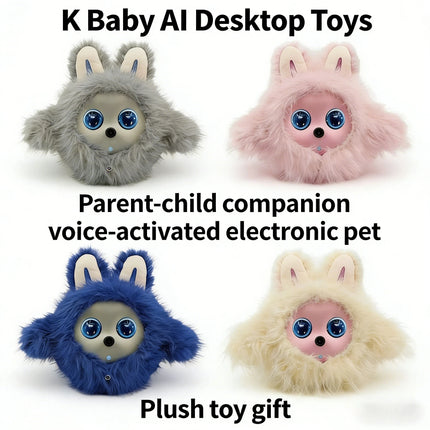 Kbaby AI Companion Robot Plush Voice Interactive Electronic Pet Stuffed Doll Desktop Toy For Kids Parent Child Companion