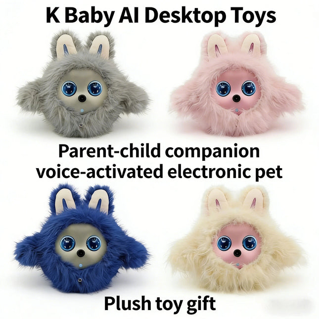 Kbaby AI Companion Robot Plush Voice Interactive Electronic Pet Stuffed Doll Desktop Toy For Kids Parent Child Companion