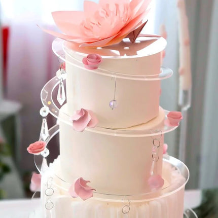 Cake Spiral Tiered Stand Pastry Decoration Accessories For Wedding Birthday Party Festival Acrylic Cake Stand Reusable Foldable