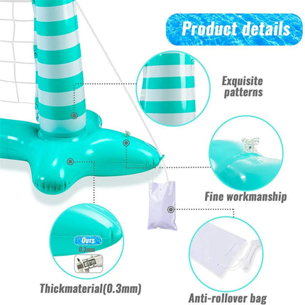 2-in-1 Inflatable Water Volleyball & Basketball Set: Poolside Fun for Family  & Outdoor activities,pool,party,sport toy,summer