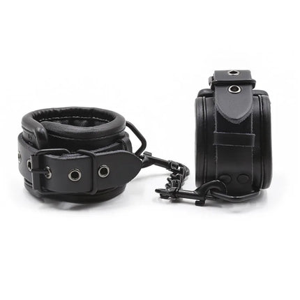 Top quality bdsm bondage set handcuffs and ankle collar fetish slave sex toys bondage man woman sex games for couples.