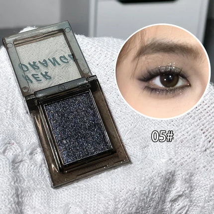 Smoky Blue-gray Eye Shadow Palette Sweet Cool Single Color Mini Eyeshadow Palette Pearl Matte Shimmer Brightening Eyes Makeup