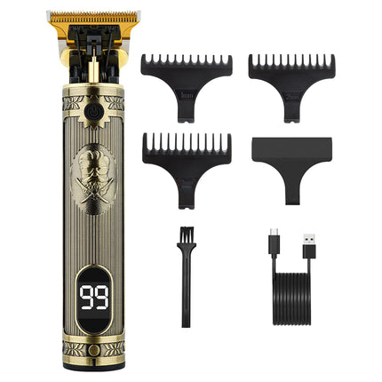 Vintage Hair Clipper Electric Hair Trimmer USB Charging Hair Cutting Machine Portable Shaver Professional Barber Men's Gifs