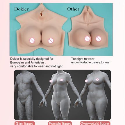 Dokier K Cup Fake Boobs Realistic Silicone Breast Forms For Crossdressing Drag Queen Shemale Crossdresser Transgender Big Boobs
