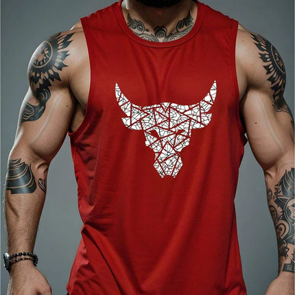New Men's Outdoor Casual T-Shirt Gym Exercise Sleeveless Shirt Mens Summer Loose Undershirt Running Vest Fashion Casual Clothing
