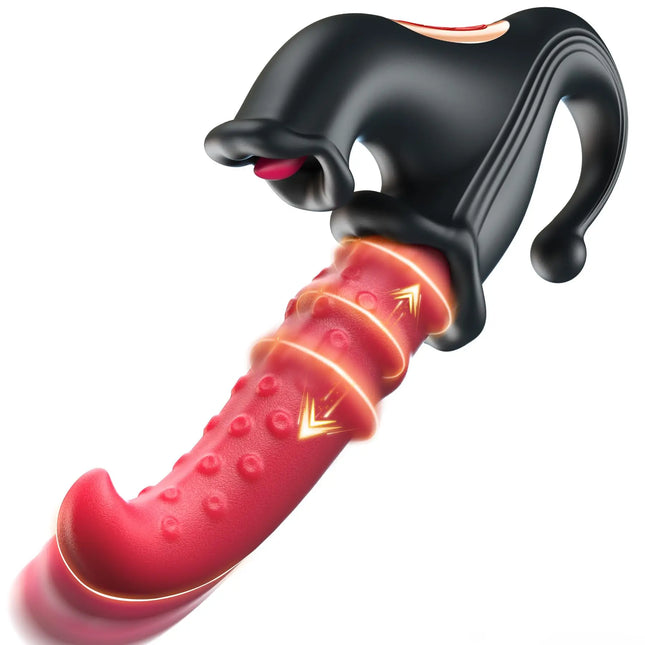KUSHOR Powerful Thrusting Licking Vibrator G Spot Clitoris Stimulator Vibrating Vaginal Massager Adult Sex Toy for Women Couples