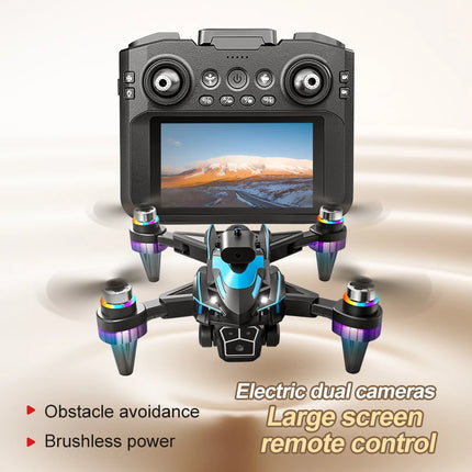 2026 Select - A Drone with a 4.3-Inch Screen for Real-Time Viewing, Brushless Anti-Wind Motor, Electrically Adjustable Three Cameras, 4K Recording and Photography, Essential for Outdoor Travel, Large-Screen Drone, Remote-Cont