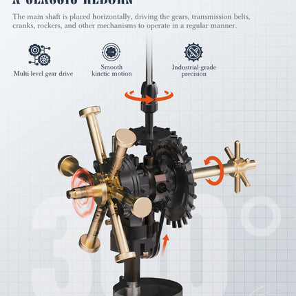 ROKR Da Vinci Helicopter CGL01 – A mechanical 3D puzzle with wireless audio-visual interaction, an adult steampunk desktop model