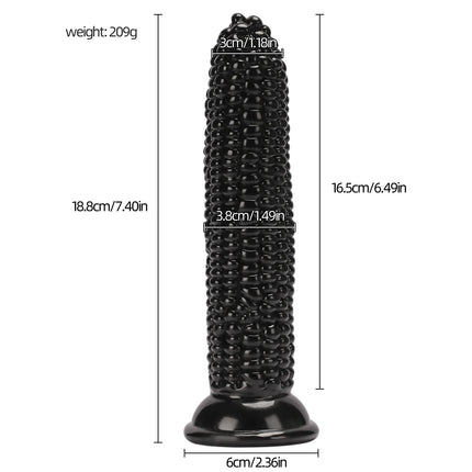 Unique Corn-shaped Dildo Grain Design with Strong Suction Cup Butt Plug Adult Sex Toy Anal Plug Erotic Male Masturbator Pleasure