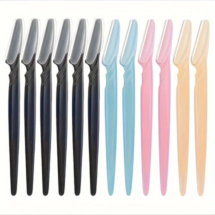 3/5/6/10/12 Piece Multi-Purpose Eyebrow Shaver Set - Gentle Facial Hair Trimmer Easy Grooming and Shaping Kit - Smooth Skin