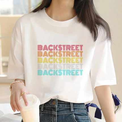 Backstreet Boys Classic Album Poster Graphic Print T-Shirt for Fans Men Women Crewneck Cotton New Fashion Oversized Casual Tops