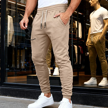 Spring Autumn Men Stretch Zip Gym Jogger Sweatpants For Amazon, Slim Unique Sports Casual Trousers Wholesale