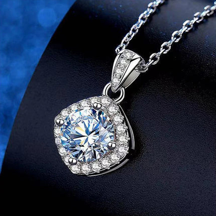 Classic 4 Prong Moissanite Pendant for Couple Men Women Wedding Jewelry Necklace D Color Lab Diamond Luxury Fine Jewelry