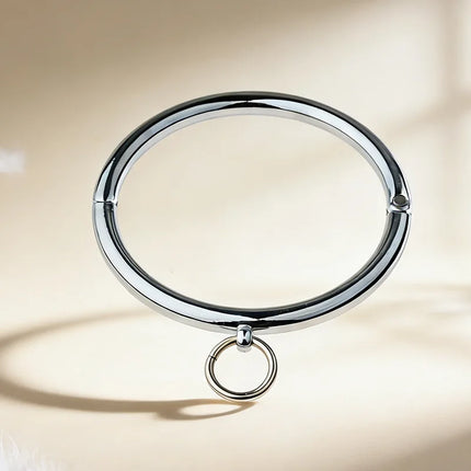 Stainless Steel Collar Neck Ring Slave BDSM Metal Collar Slave Bondage Positioning Bandage Fetish Adult Games Sex Toys For Woman