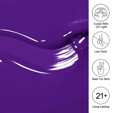 QAZIXU 1-6Pcs Purple Gel Nail Polish Winter Manicure Varnis Semi Permanent Nail Gel Varnish Soak Off UV Gel for Design Nails