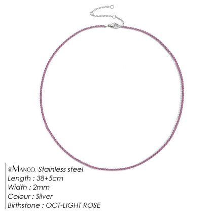 EManco Fashion Crystal High Quality Stainless Steel Gold Plated Necklace Ladies Charming Accessories Gifts Wholesale