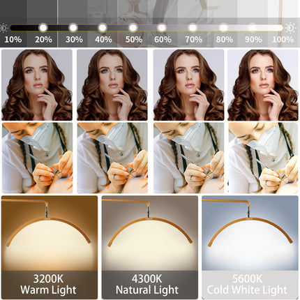FOSOTO Overseas Warehouse LED Video Light Half-moon Fill Light Lash Nail Desktop Light For Beauty Eyelash Tattoo Makeup