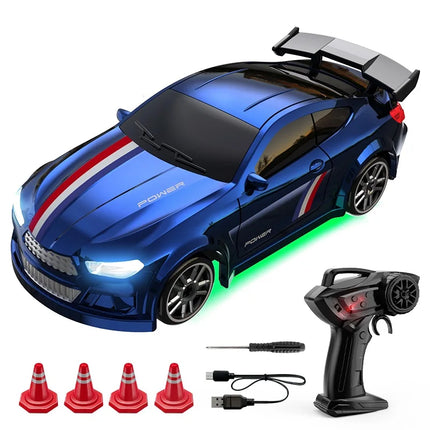 1/64 Scale Drift RC Car 2.4G Desktop Mini Racing Model with ESP 4WD Remote Control Vehicle Toy For Adults Kids Ideal Gift