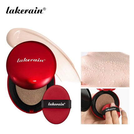 Lakerain Waterproof Air Cushion Foundation Sunscreen Protection Pore Minimizing Effect BB Cream Formula Oil-Control Makeup Base