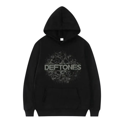 New Deftones Fashion Prevalent Print Hooded Men Women Plus Size Hoodies Retro Punk Sweatshirt Unisex Personality Streetwear