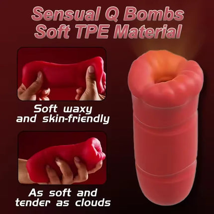 Automatic Male Masturbator Cup Vibrator Tongue Licking Blowjob Real Vagina Pocket Pussy Penis Oral Sex Toy For Adult Men Sex