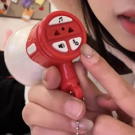 Mini Voice Changer Megaphone Toy Portable Recording Speaker with Sound Effects Fun Stress Relief Toy for Kids & Pranks, Red/Blue