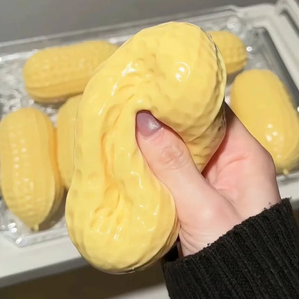 Squishy Peanut Stress Ball Squeeze Toy No rebound Buttery-Soft Feel Fidget Toy  ASMR Sensory Anti Stress Toys for Adults