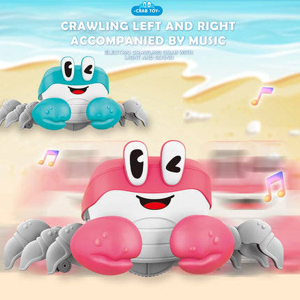 Cartoon Crab Toys for Kids, Electric Pets Musical Dancing Crab Toy Run Away Interactive Gifts for Toddler Baby