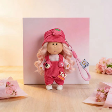 14cm Mini Spanish Potato Mia Doll Keychain Charm Bag Accessory Exquisite Toys Key Chain Kawaii Dolls Pendant
